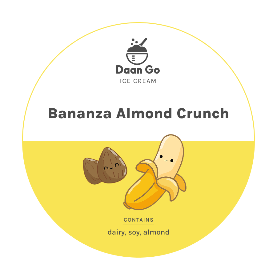 Bananza Almond Crunch Ice Cream