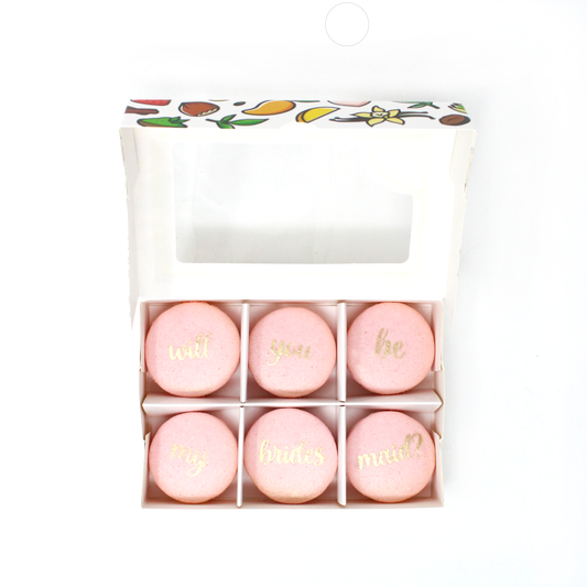Macarons - Will You Be My Bridesmaid? (Stenciled)
