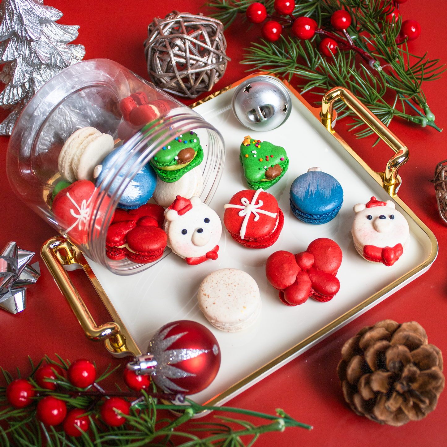 Holiday Mini Mix Macarons