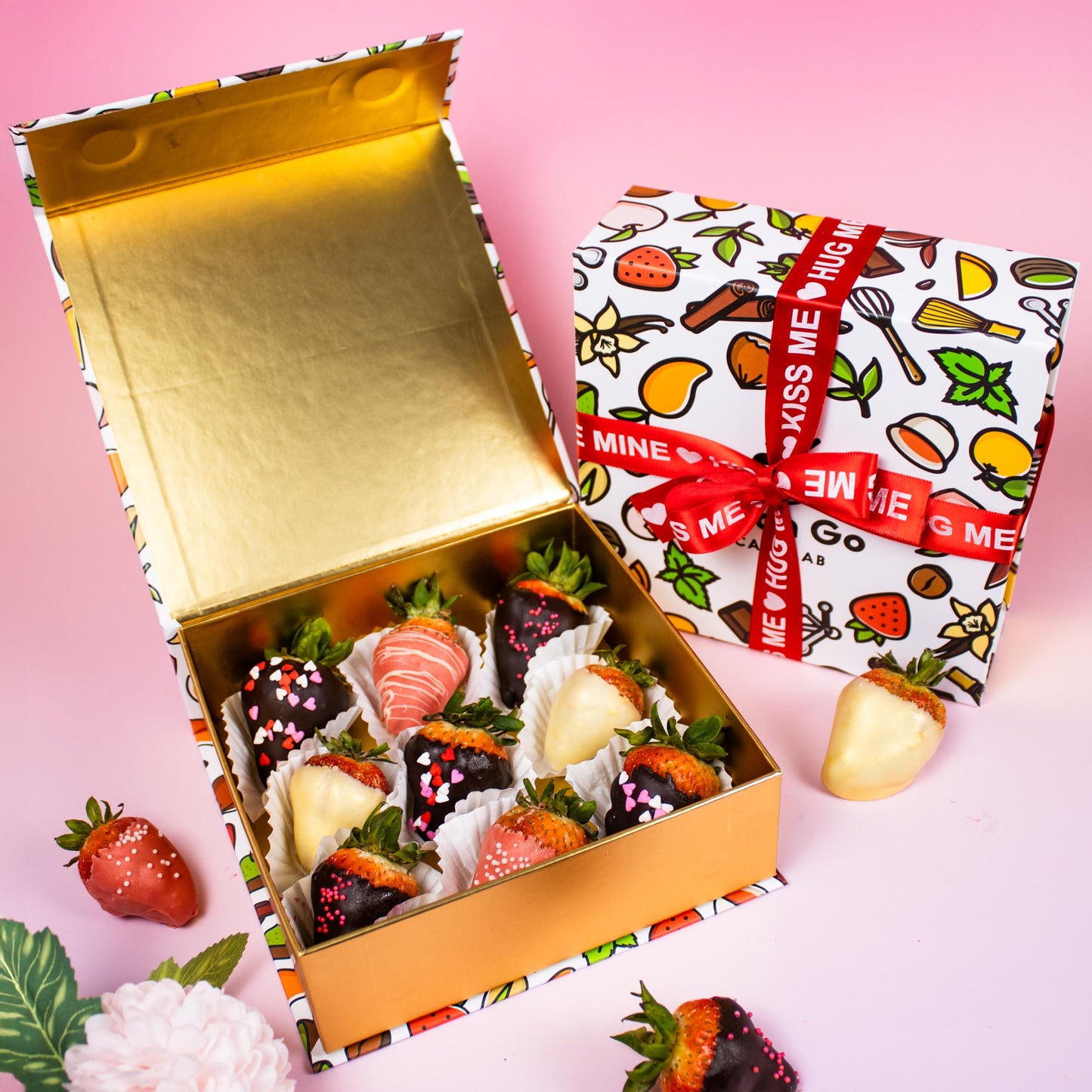 Chocolate Dipped Strawberries Gift Box