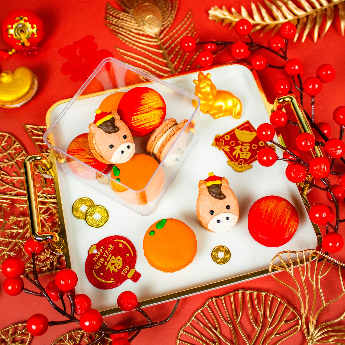 Year of the Horse Mini Mix Macarons